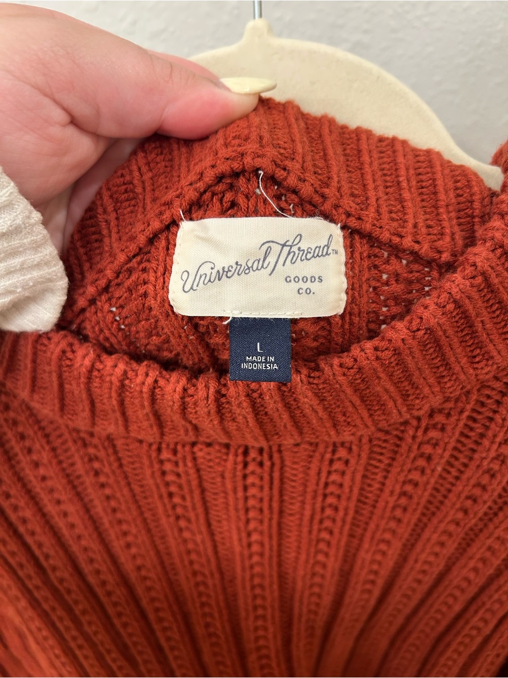 Universal Thread Rust Ribbed Crewneck Sweater - Picture 3 of 4